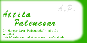 attila palencsar business card